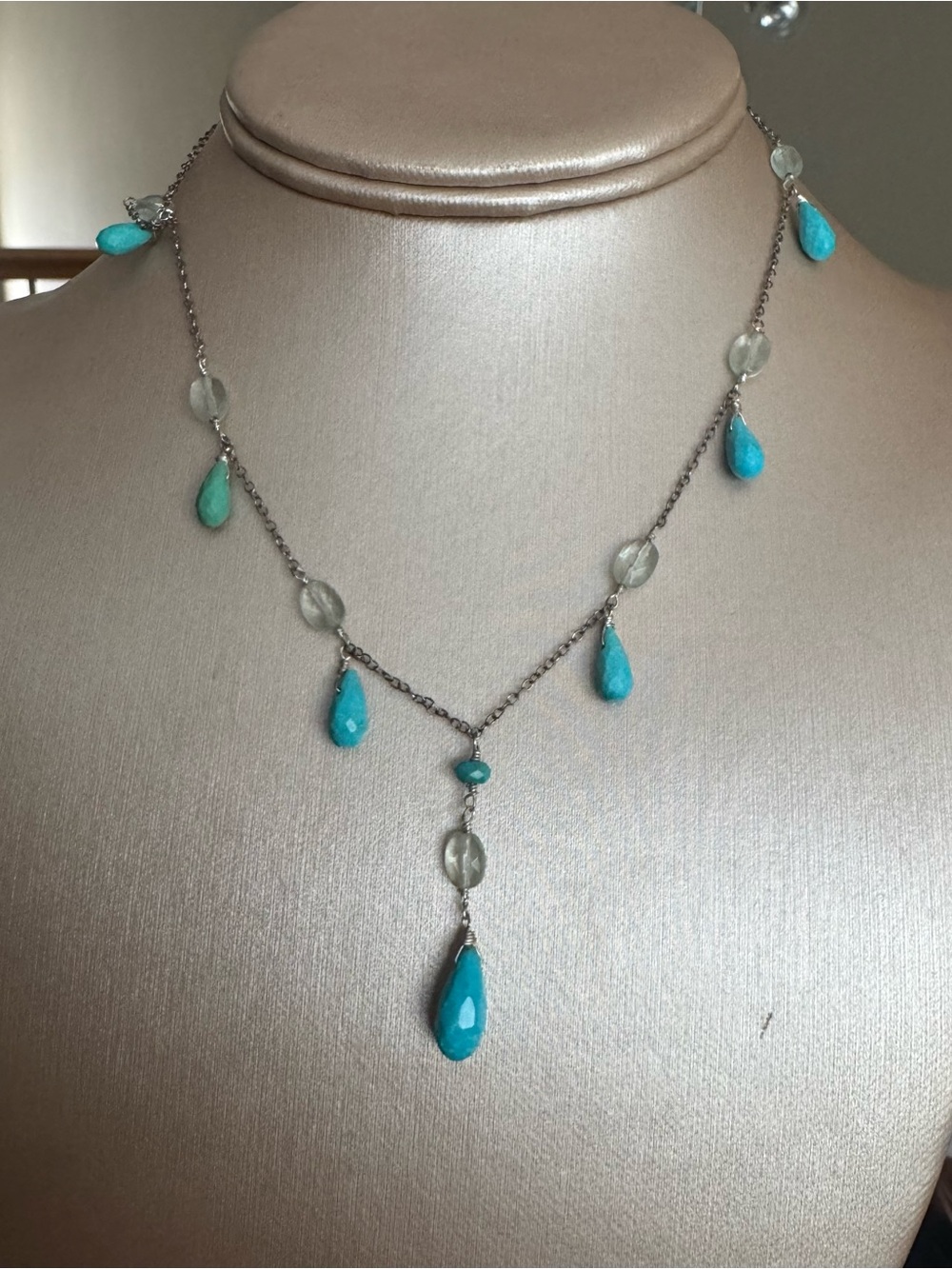 Turquoise & crystal Necklace